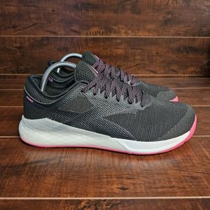 Reebok Nano 9 Crossfit Athletic Trainer Sneaker Black Pink Womens Size 10.5
